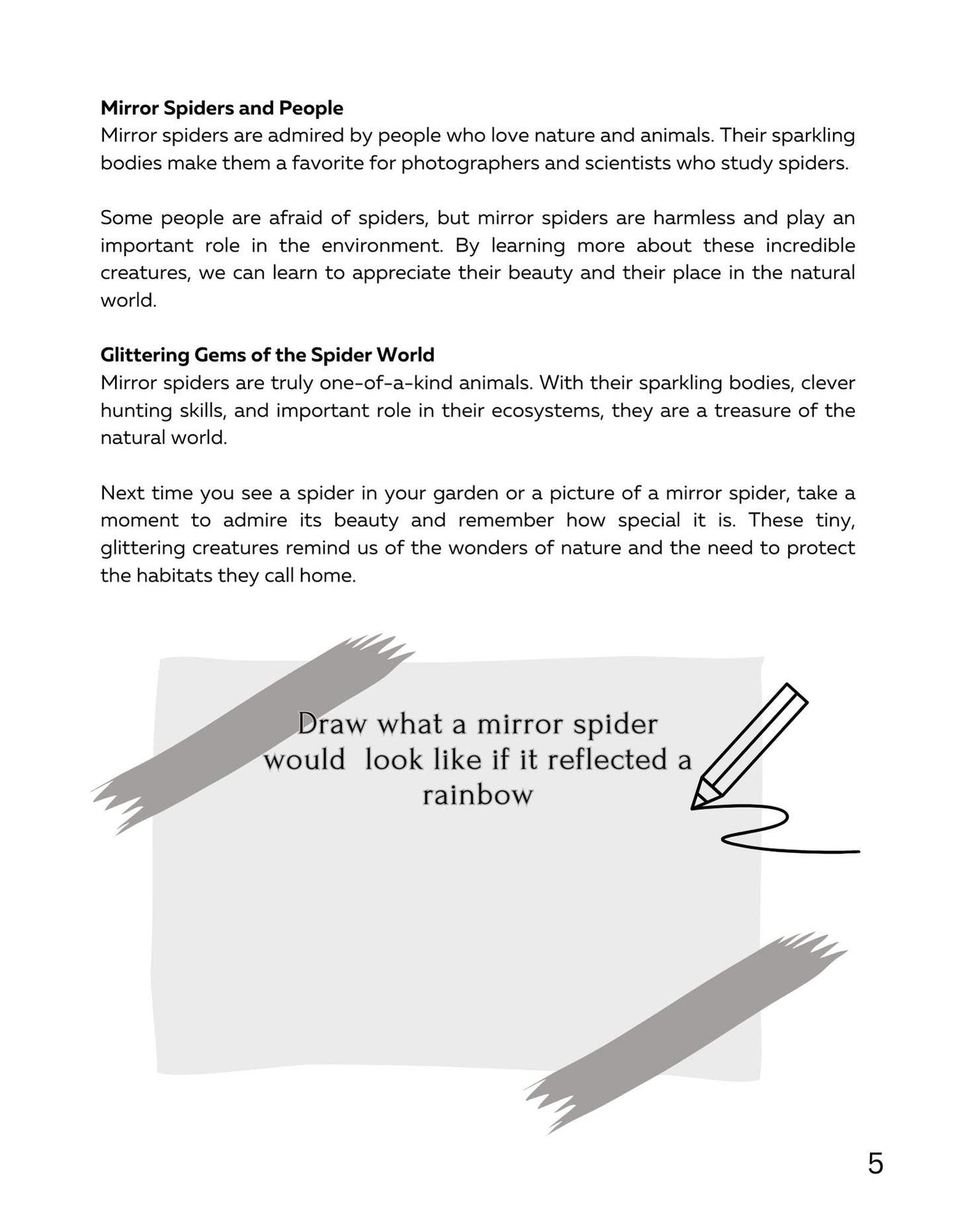 30 Minute Reading Test Grade 3: Spiders