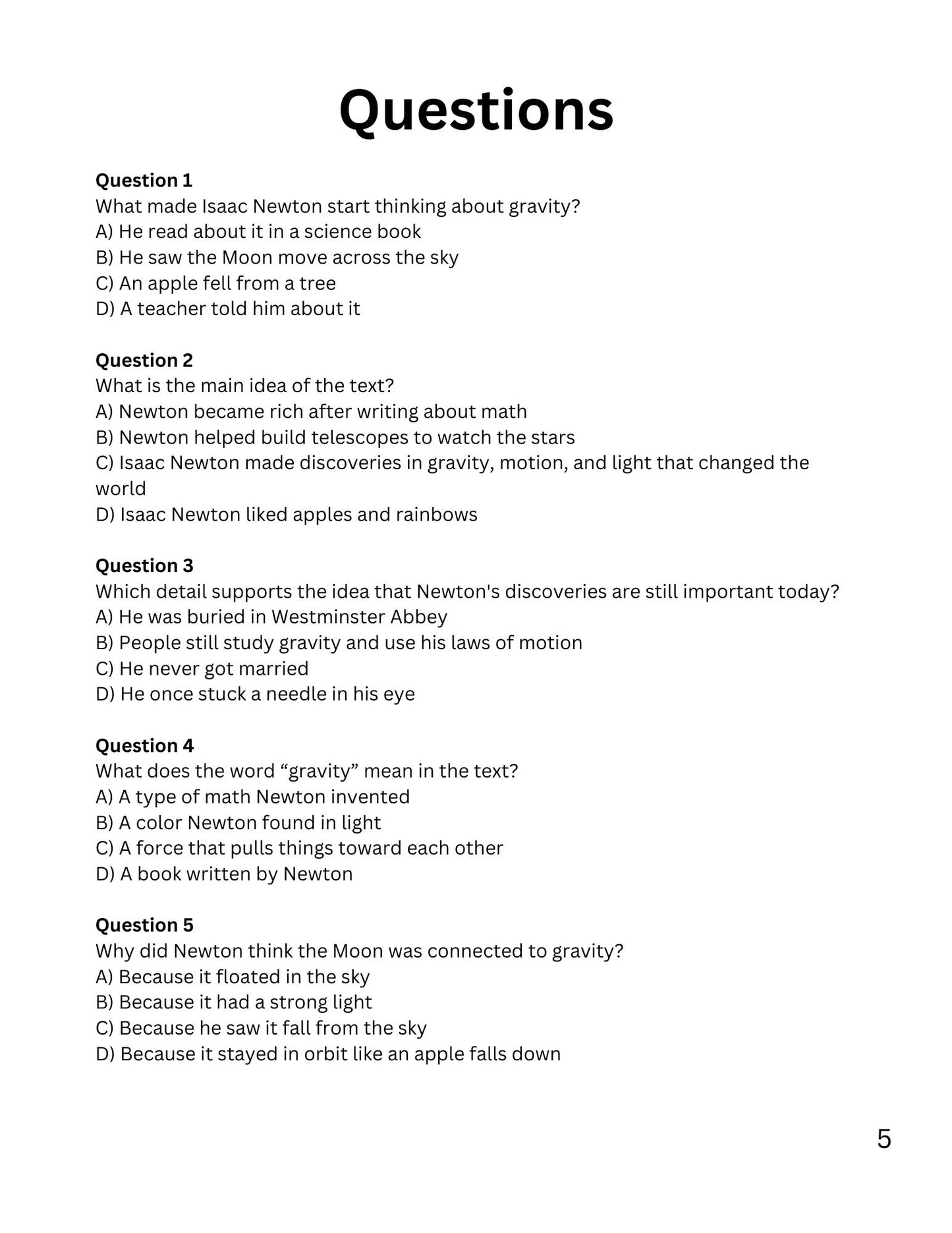 Wiz Kids Reading Test Grade 4: Famous Scientists And Their Discoveries