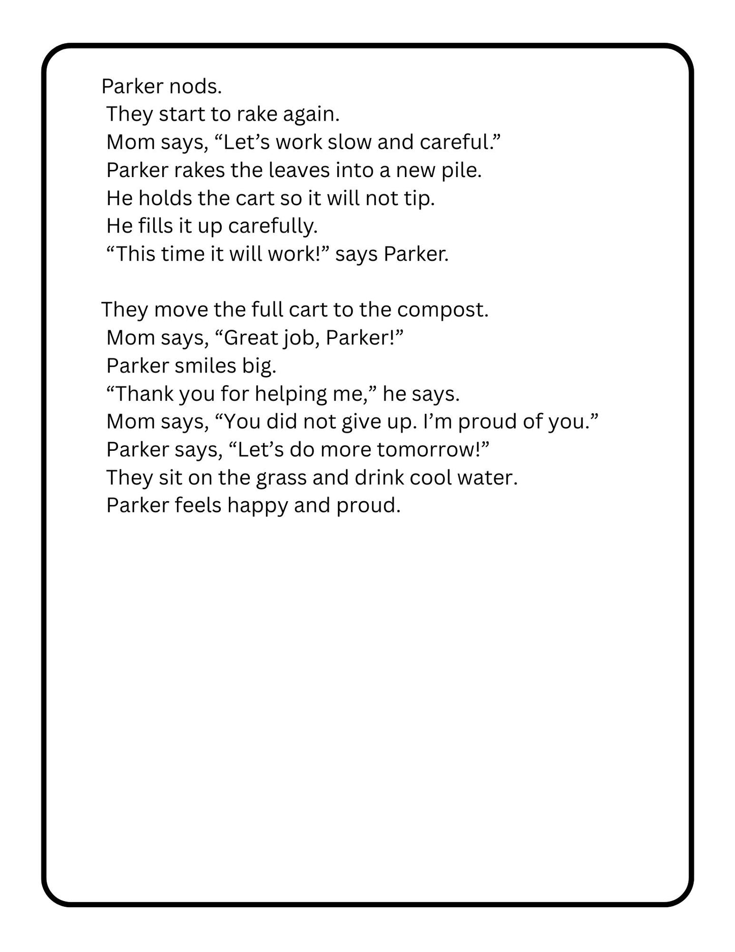 First Grade Reading Comprehension Decodable Passages 5