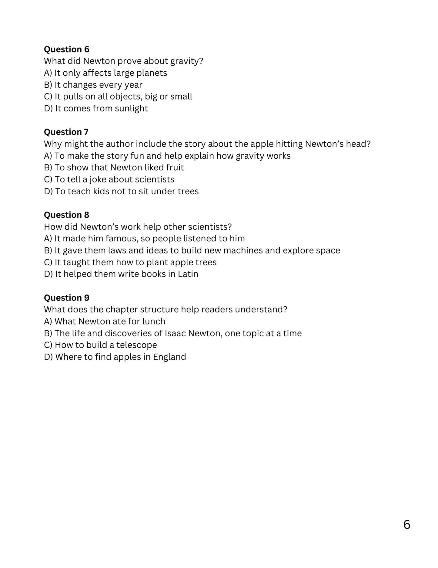 Wiz Kids Reading Test Grade 4: Famous Scientists And Their Discoveries