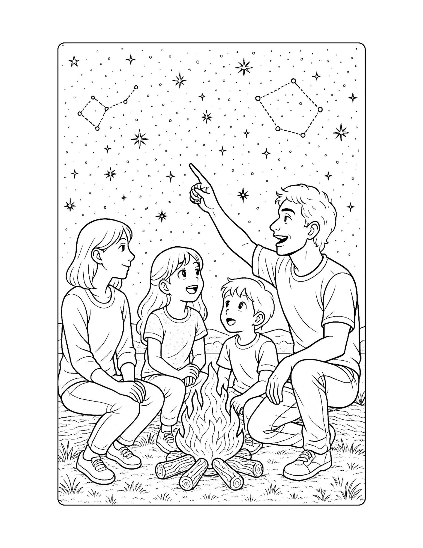 Camping Coloring Pages Reading Fluency