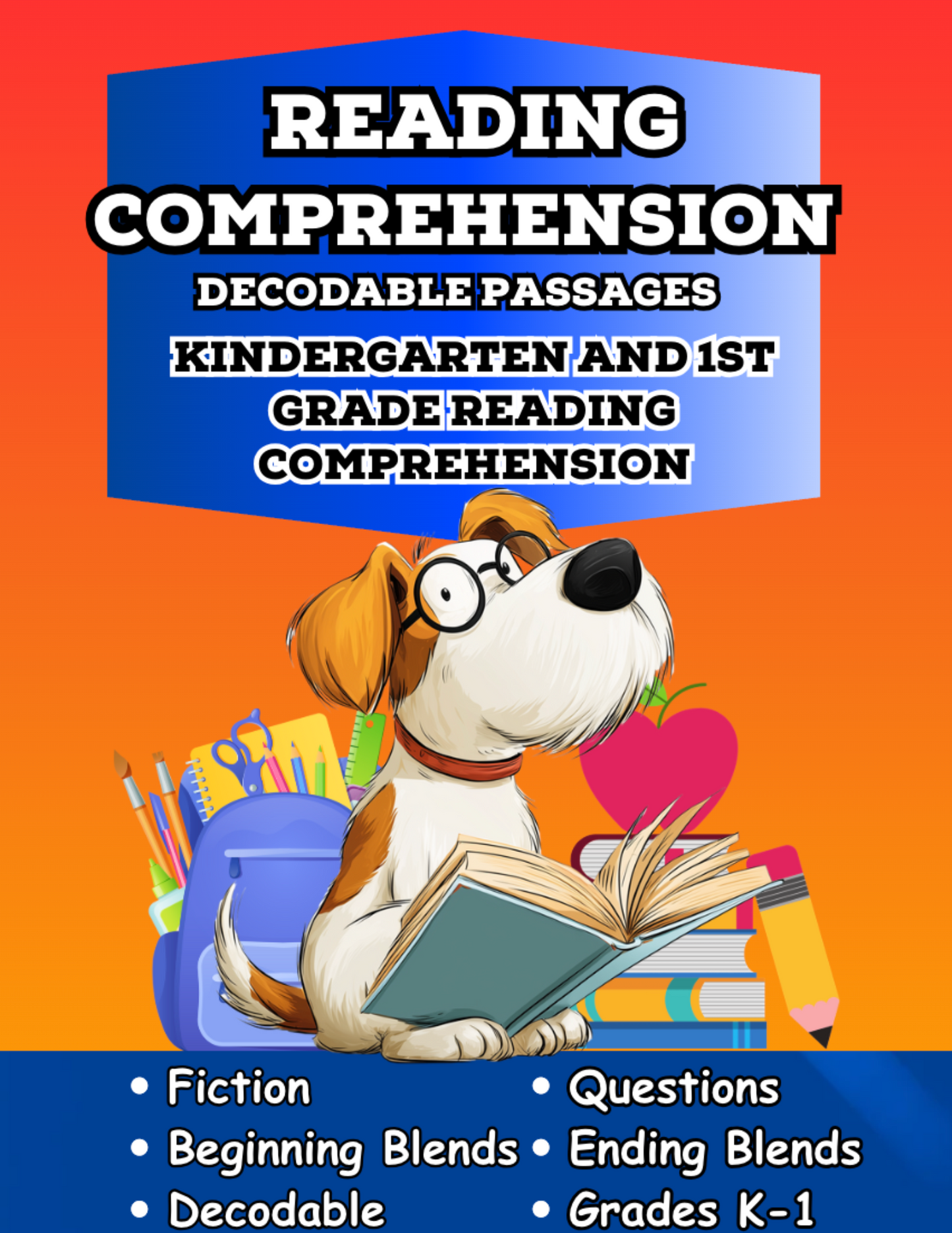 Kindergarten and First Grade Reading Comprehension Decodable Passages 2