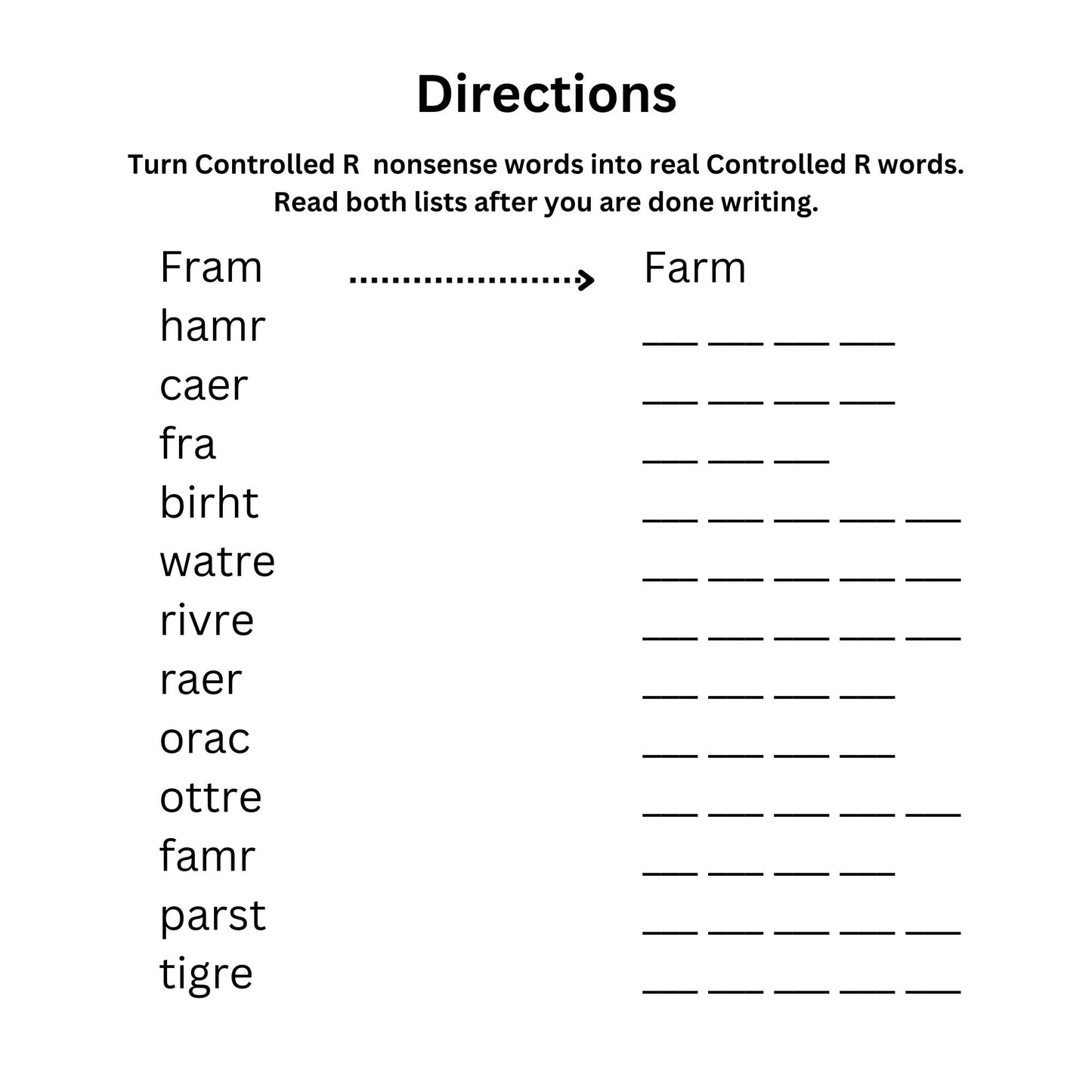 Learn to Read with Orton Gillingham Decodable Readers: Animal Habitats and Controlled R Sounds