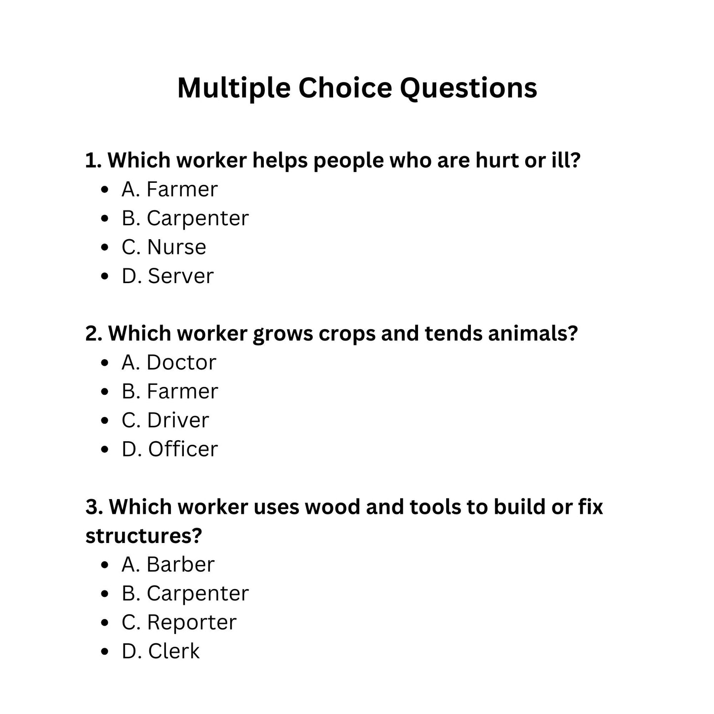 Learn to Read with Orton Gillingham Decodable Readers: Jobs People Do and Controlled R Sounds