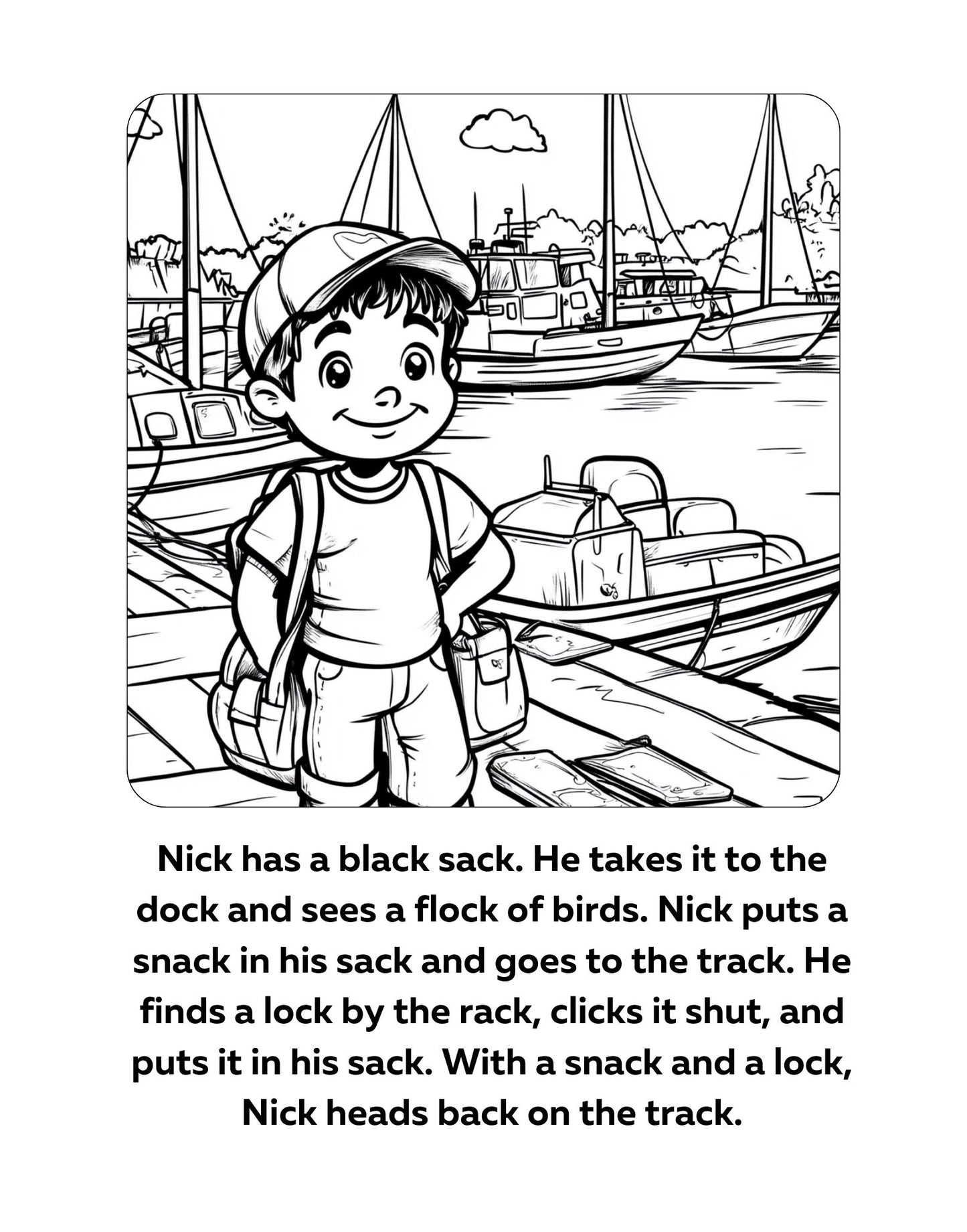 Decodable Coloring Book Word Families 1