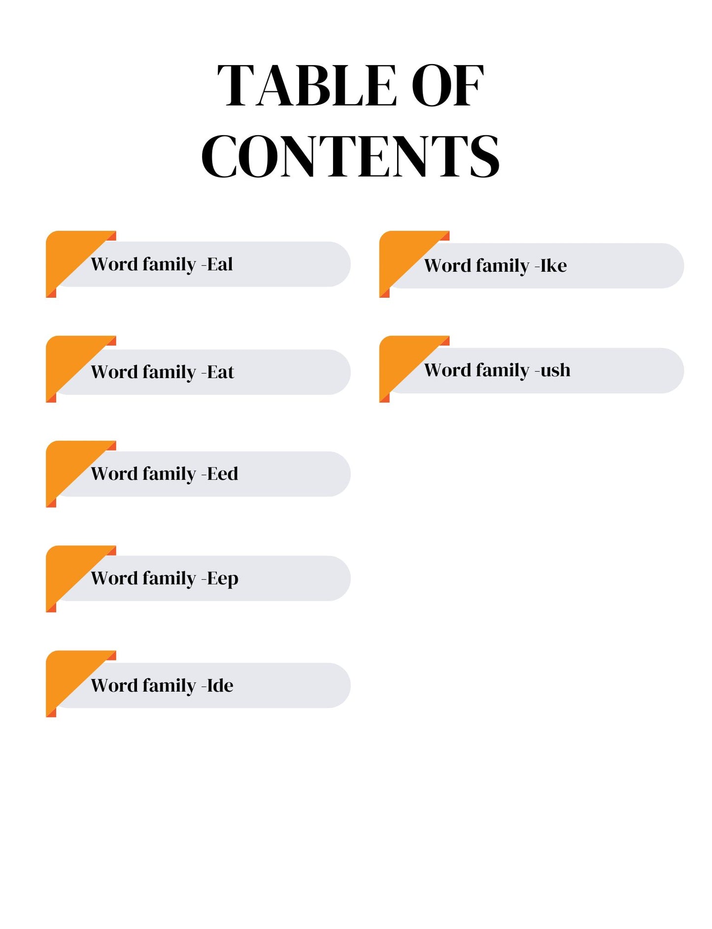 Decodable Coloring Book Word Families 3