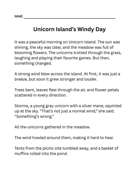 Fourth Grade Reading Fluency Unicorn Coloring Pages