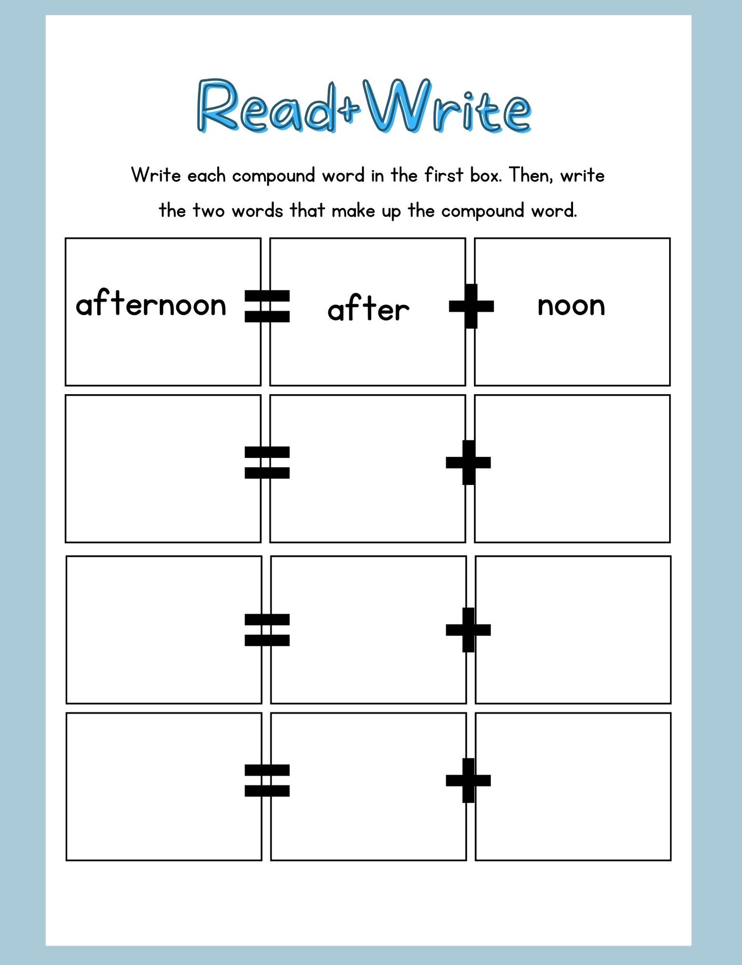 The Science of Reading Decodable Readers: Compound Words