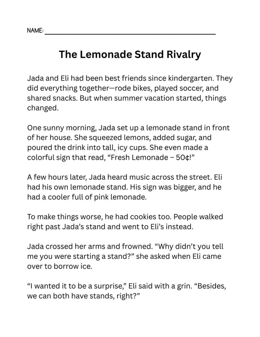 Fourth Grade Reading Fluency Summer Coloring Pages