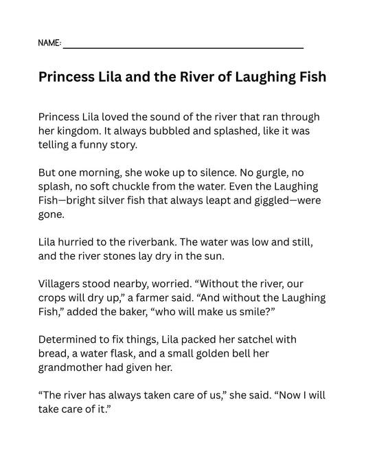 Fourth Grade Reading Fluency Princess Coloring Pages