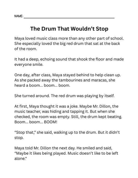 Fourth Grade Reading Fluency Music Coloring Pages