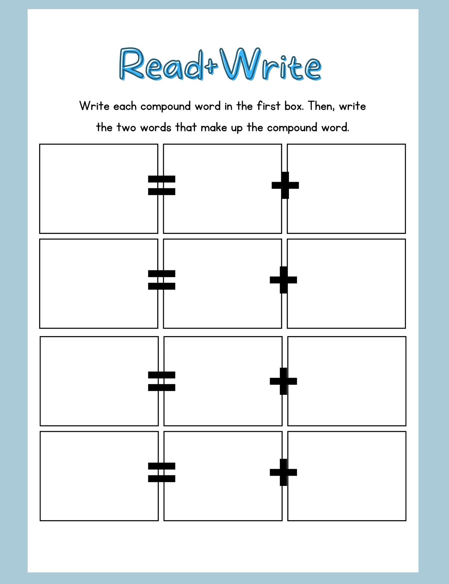 The Science of Reading Decodable Readers: Compound Words
