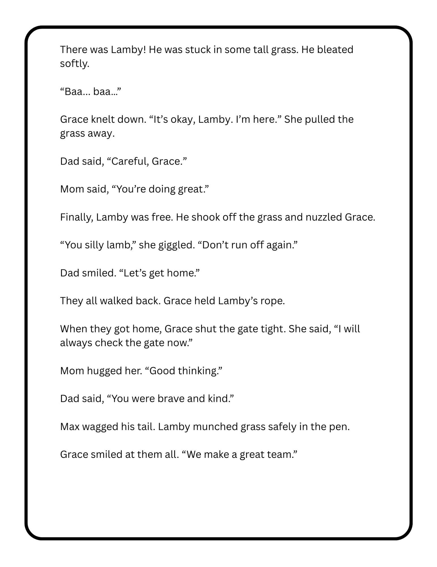 First Grade Reading Comprehension Decodable Passages 7