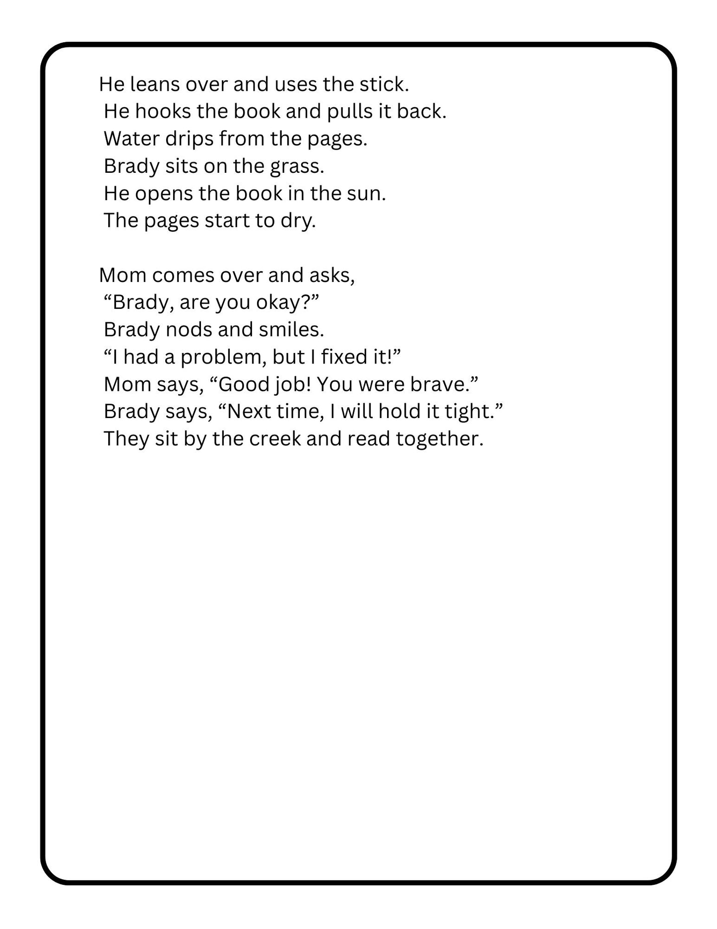 First Grade Reading Comprehension Decodable Passages 4