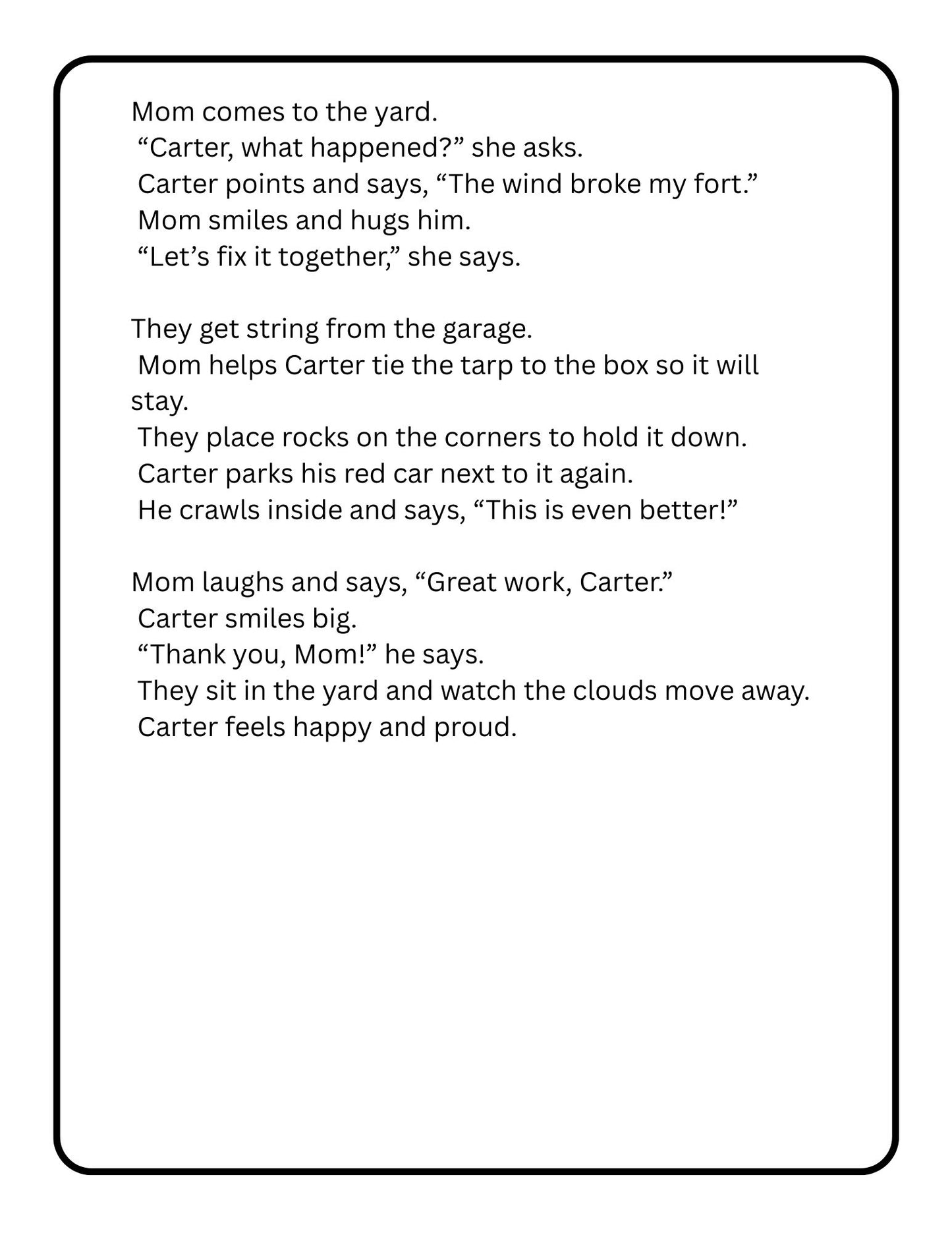 First Grade Reading Comprehension Decodable Passages 5