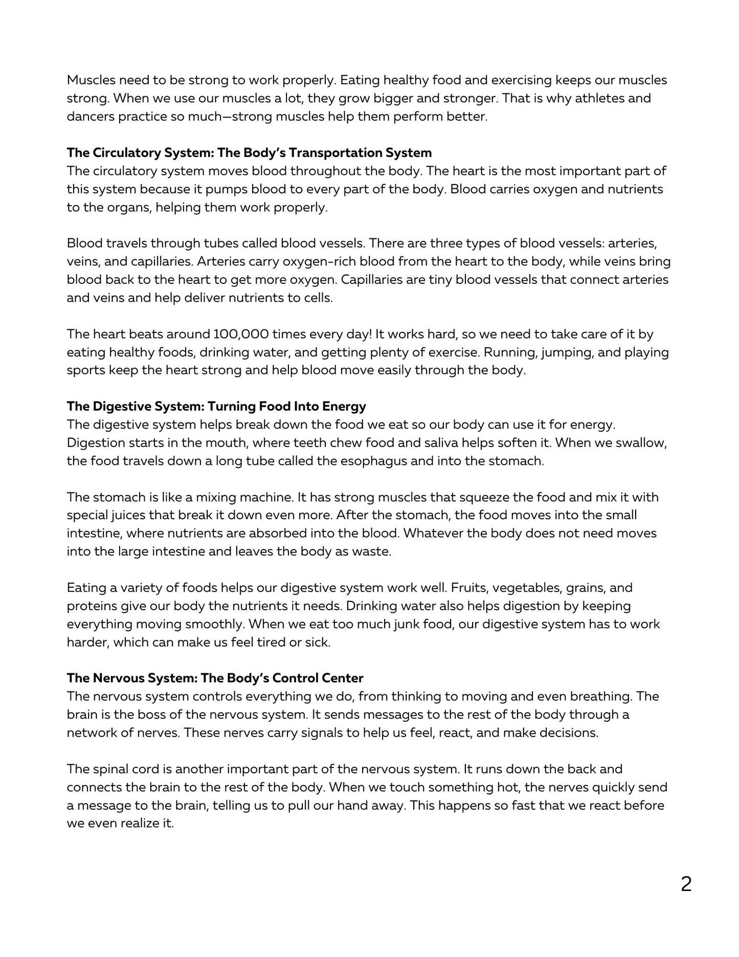 WIZ KIDS READING TEST GRADE 4: The Human Body and Health