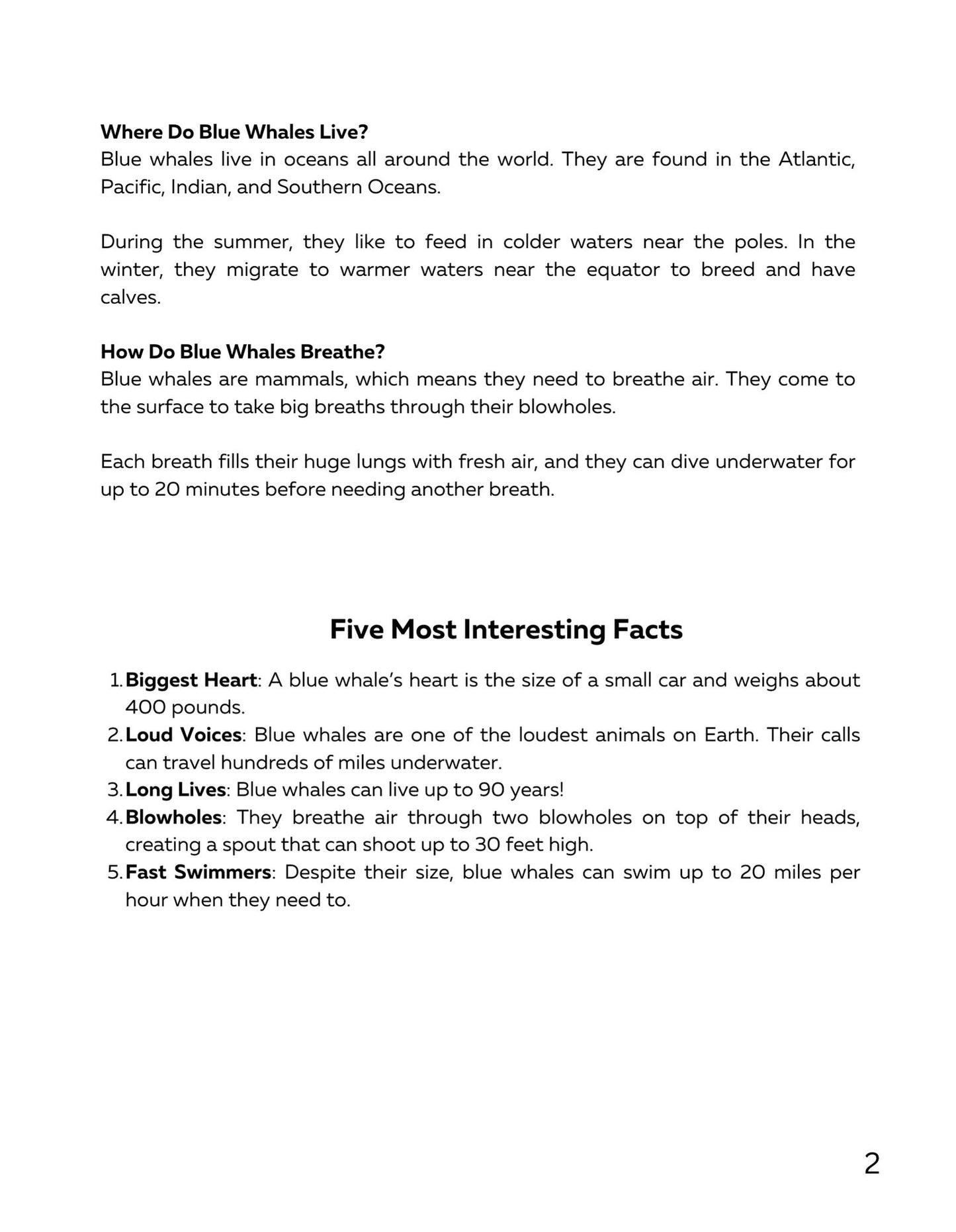 30 Minute Reading Test Grade 3:Sea Animals