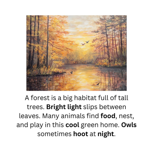 Learn to Read with Orton Gillingham Nonfiction Decodable Readers: Animal Habitats and Diphthongs. Instant Download.