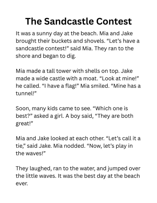 Beach Coloring Pages Second Grade Reading Fluency