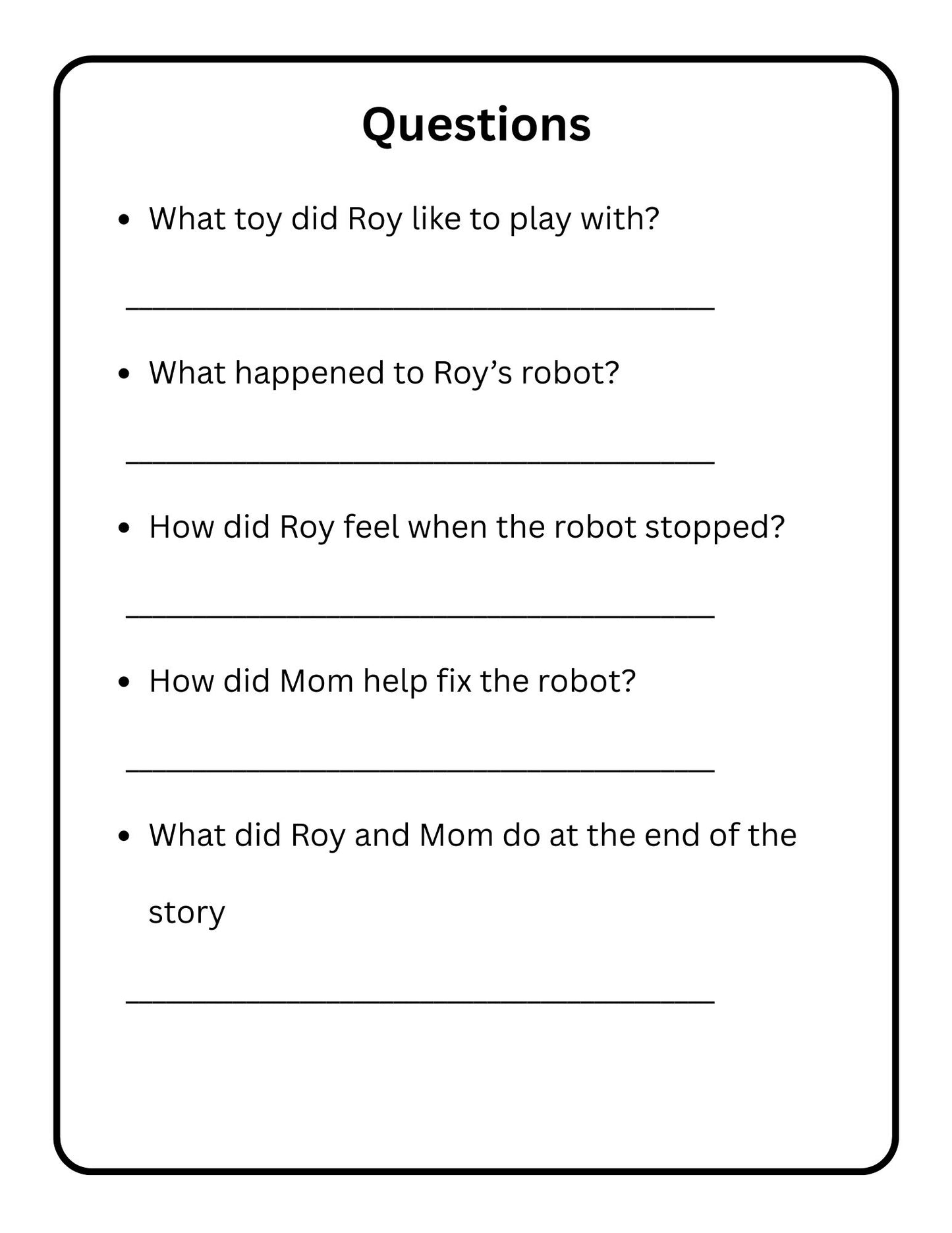 First Grade Reading Comprehension Decodable Passages 6