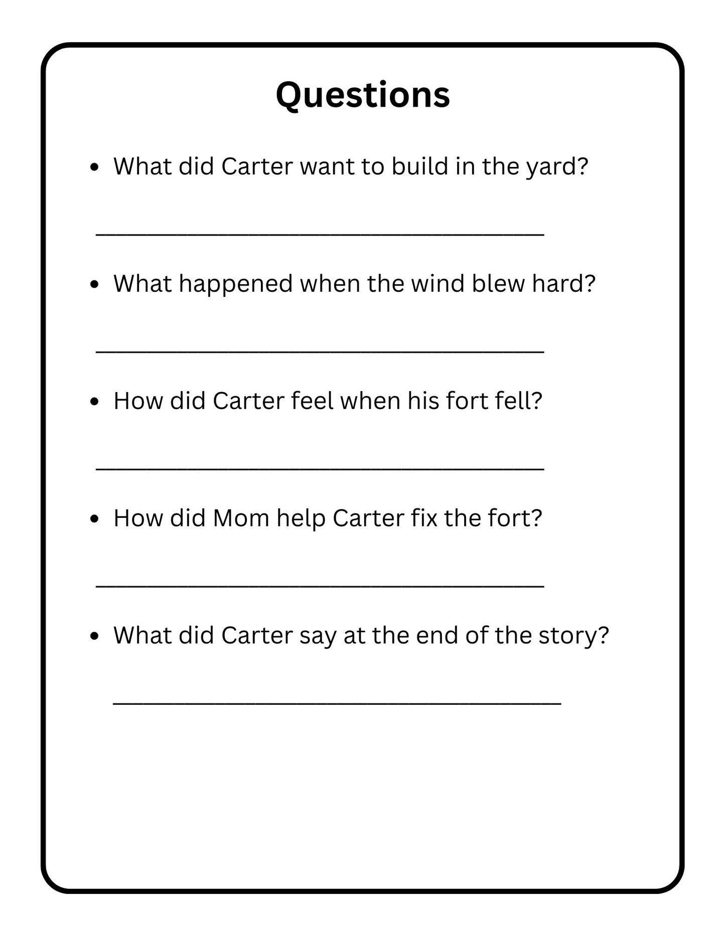 First Grade Reading Comprehension Decodable Passages 5
