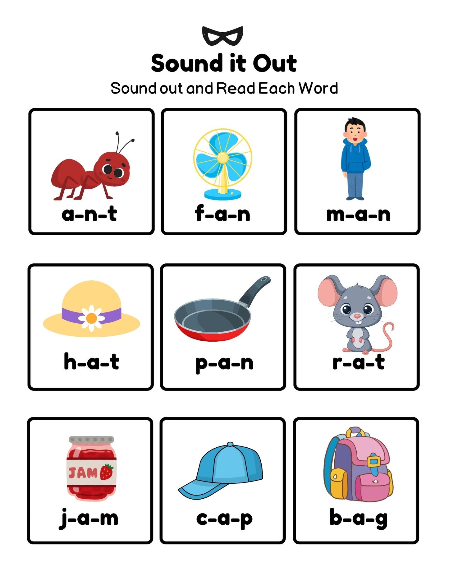Phonics Heroes Decodable Adventures: Phonics Workbook for Beginning and Early Readers in Kindergarten and First Grade: Short Vowel Sounds