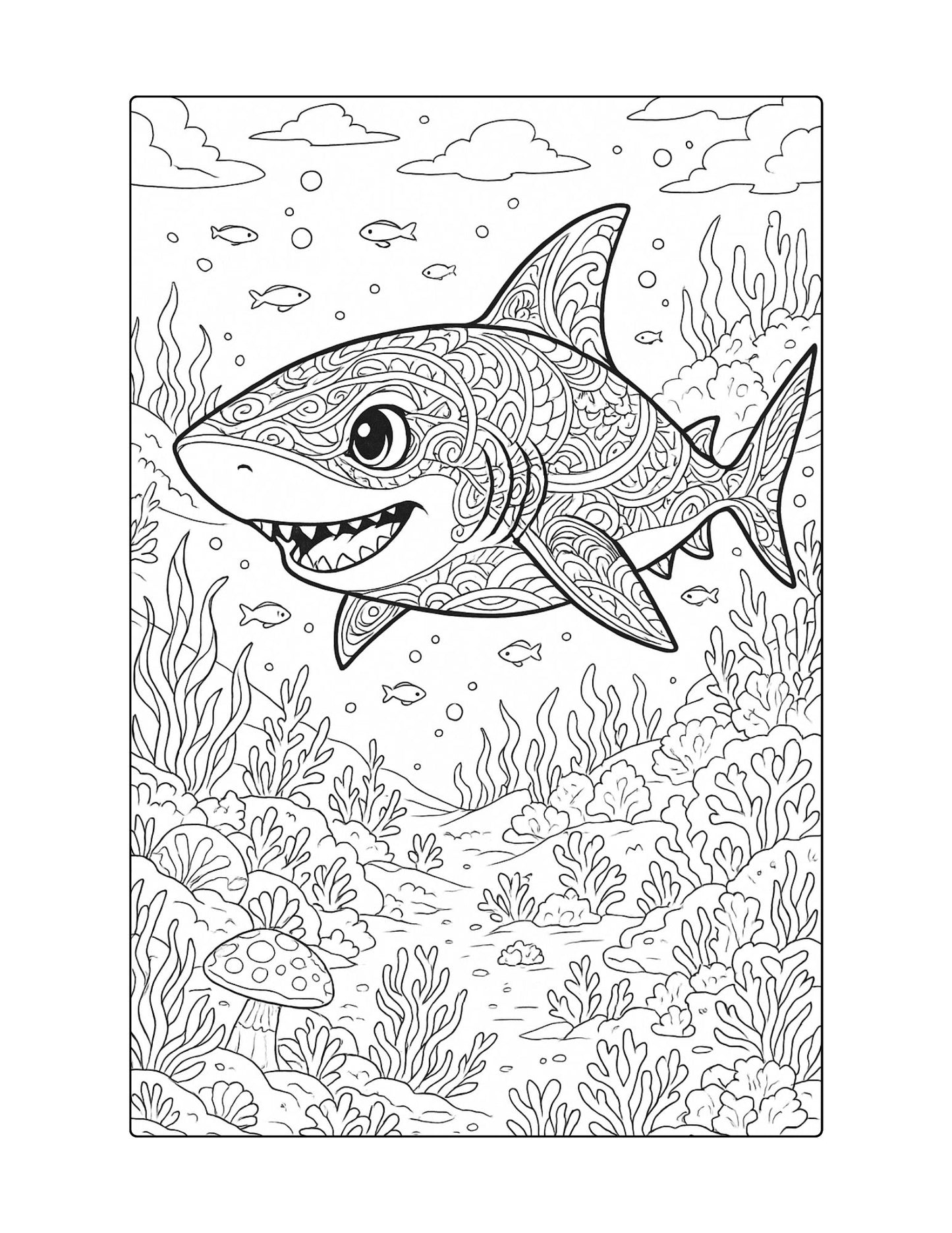 Baby Shark Coloring Pages Reading Fluency for Second Grade