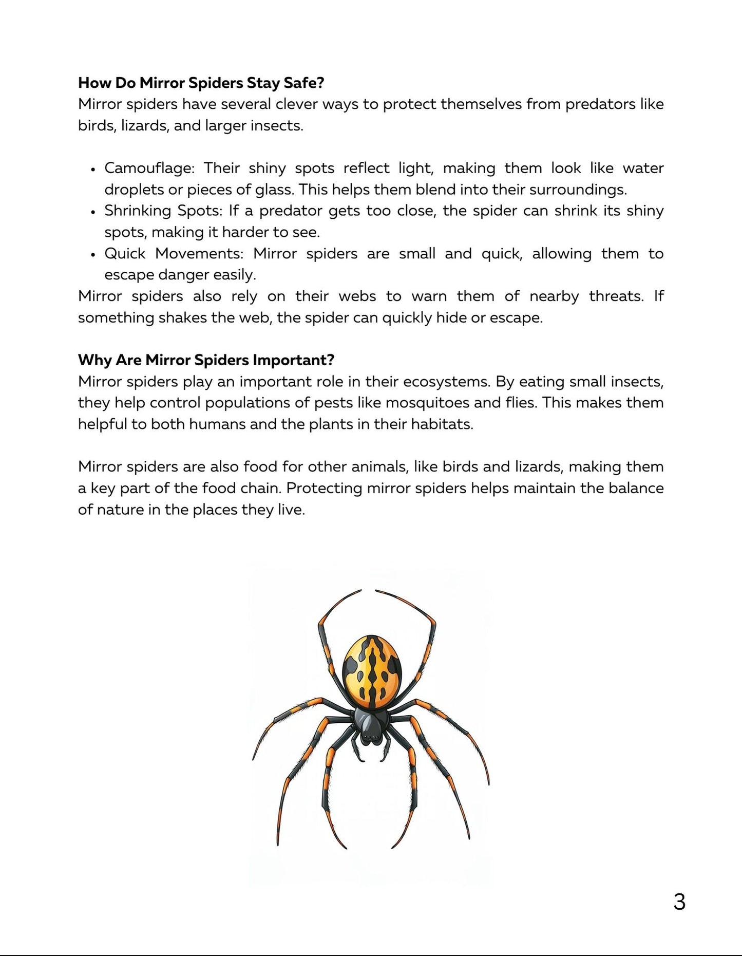 30 Minute Reading Test Grade 3: Spiders