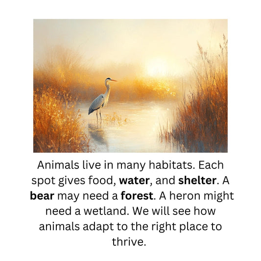 Learn to Read with Orton Gillingham Decodable Readers: Animal Habitats and Controlled R Sounds