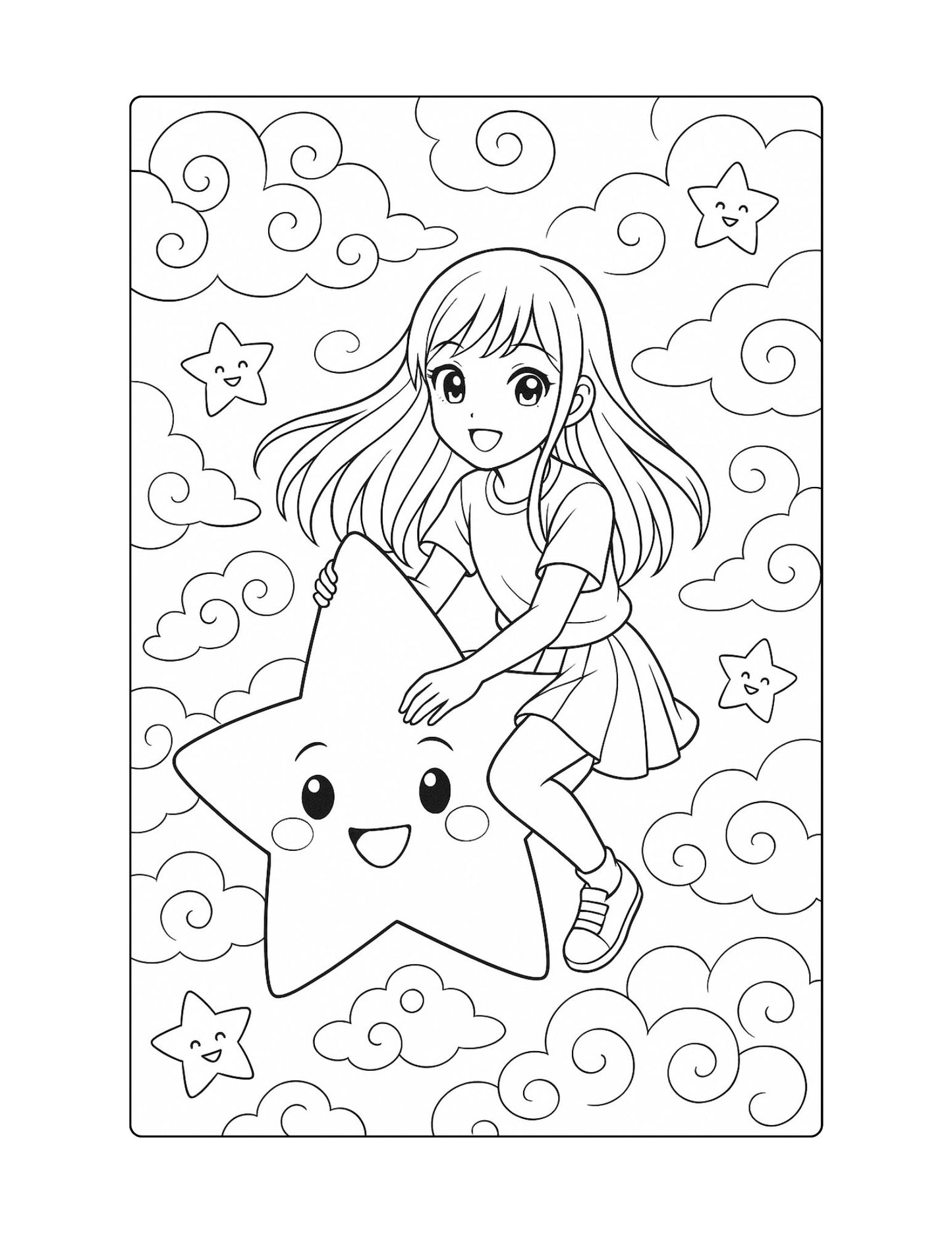 Anime Coloring Pages Reading Fluency for Second Grade
