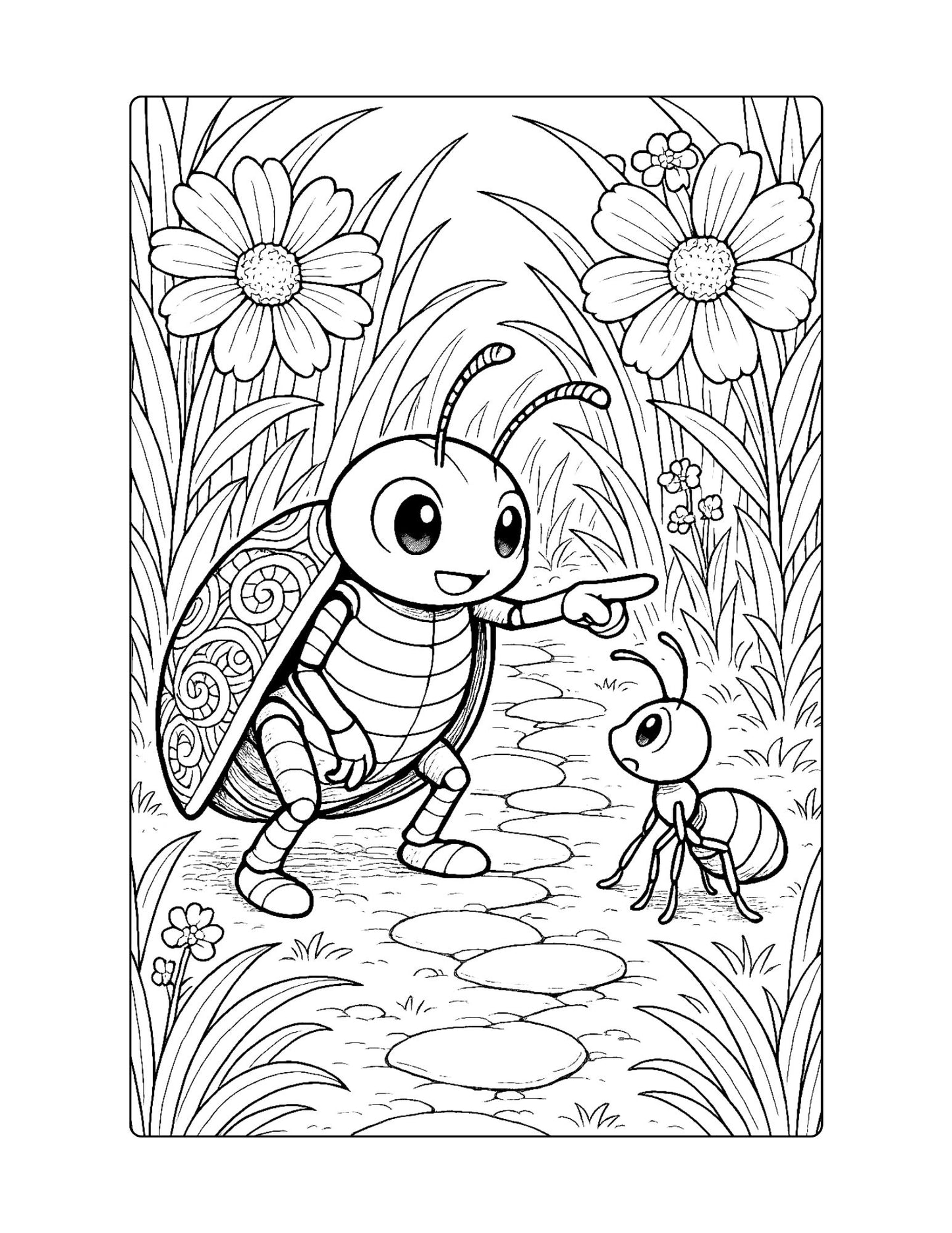 Bug Coloring Pages Reading Fluency