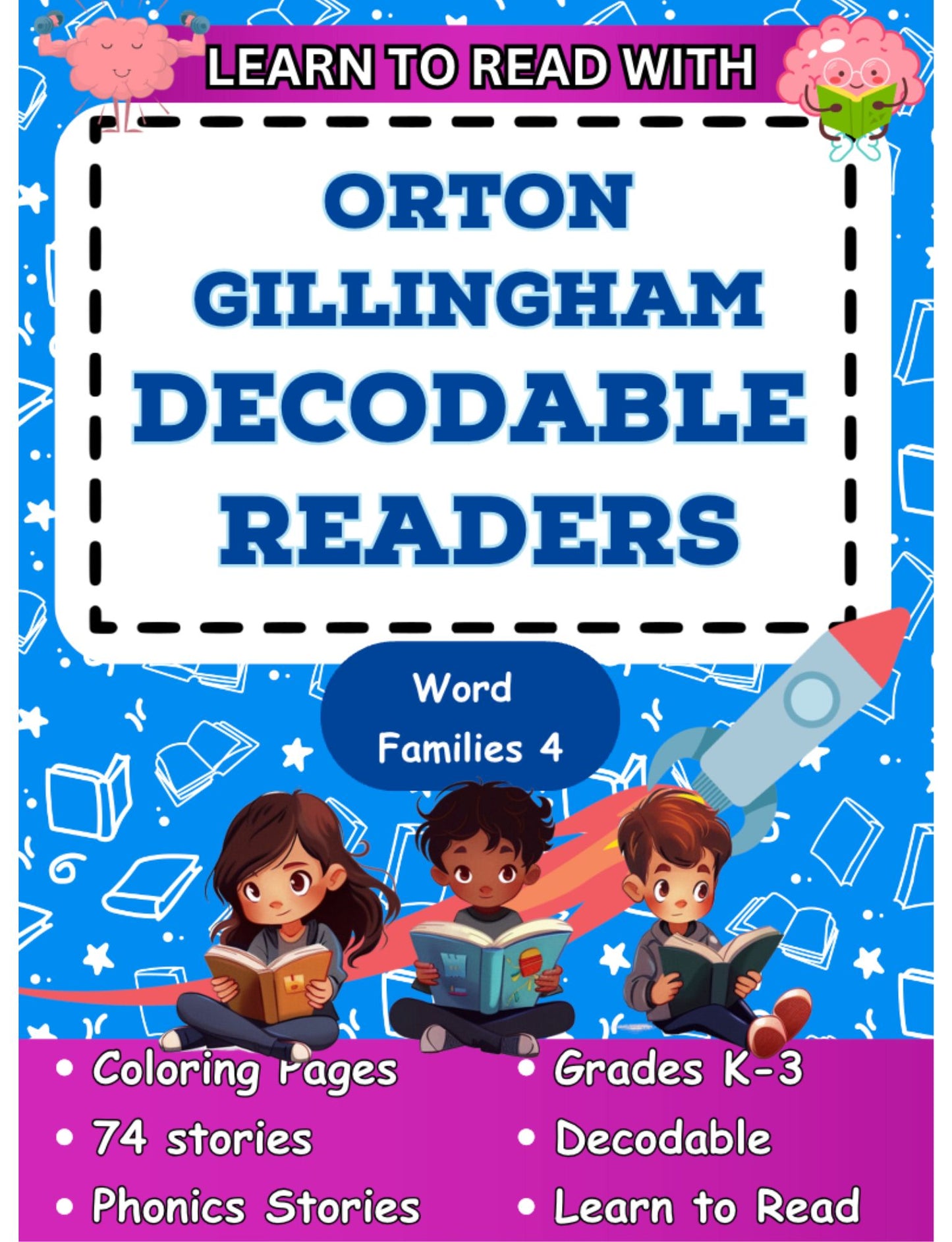 Decodable Coloring Book Word Families 4