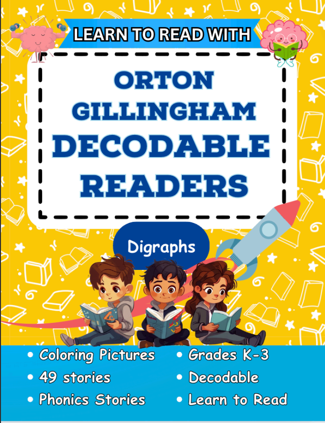 Orton Gillingham Decodable Readers Digraphs Coloring Book