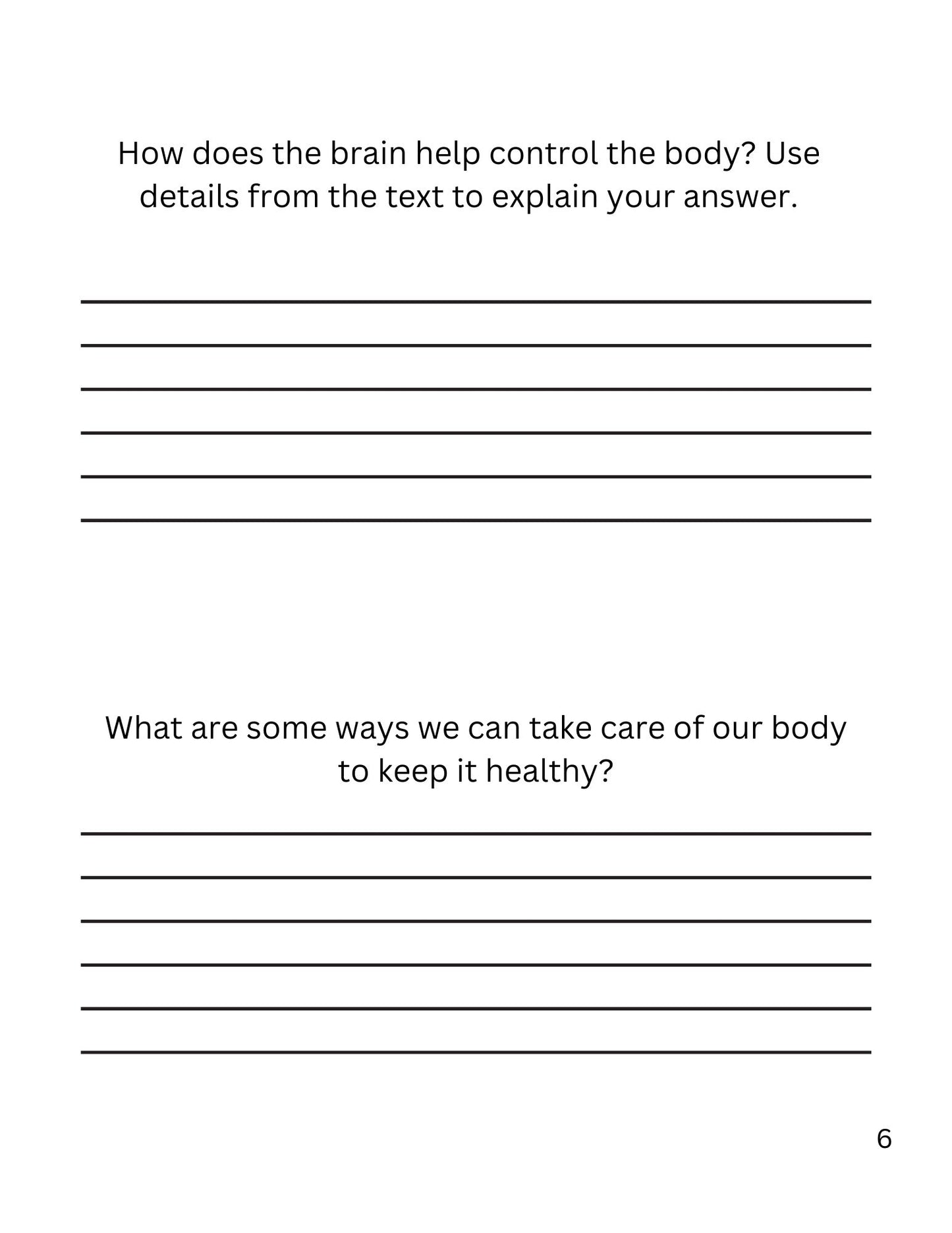 WIZ KIDS READING TEST GRADE 4:   The Human Body and Health