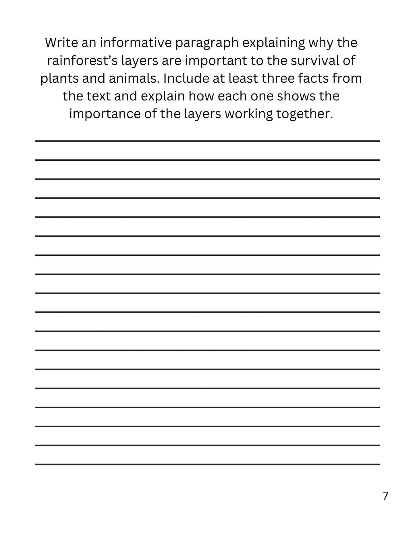 WIZ KIDS READING TEST GRADE 5: Rainforest Animals of the World