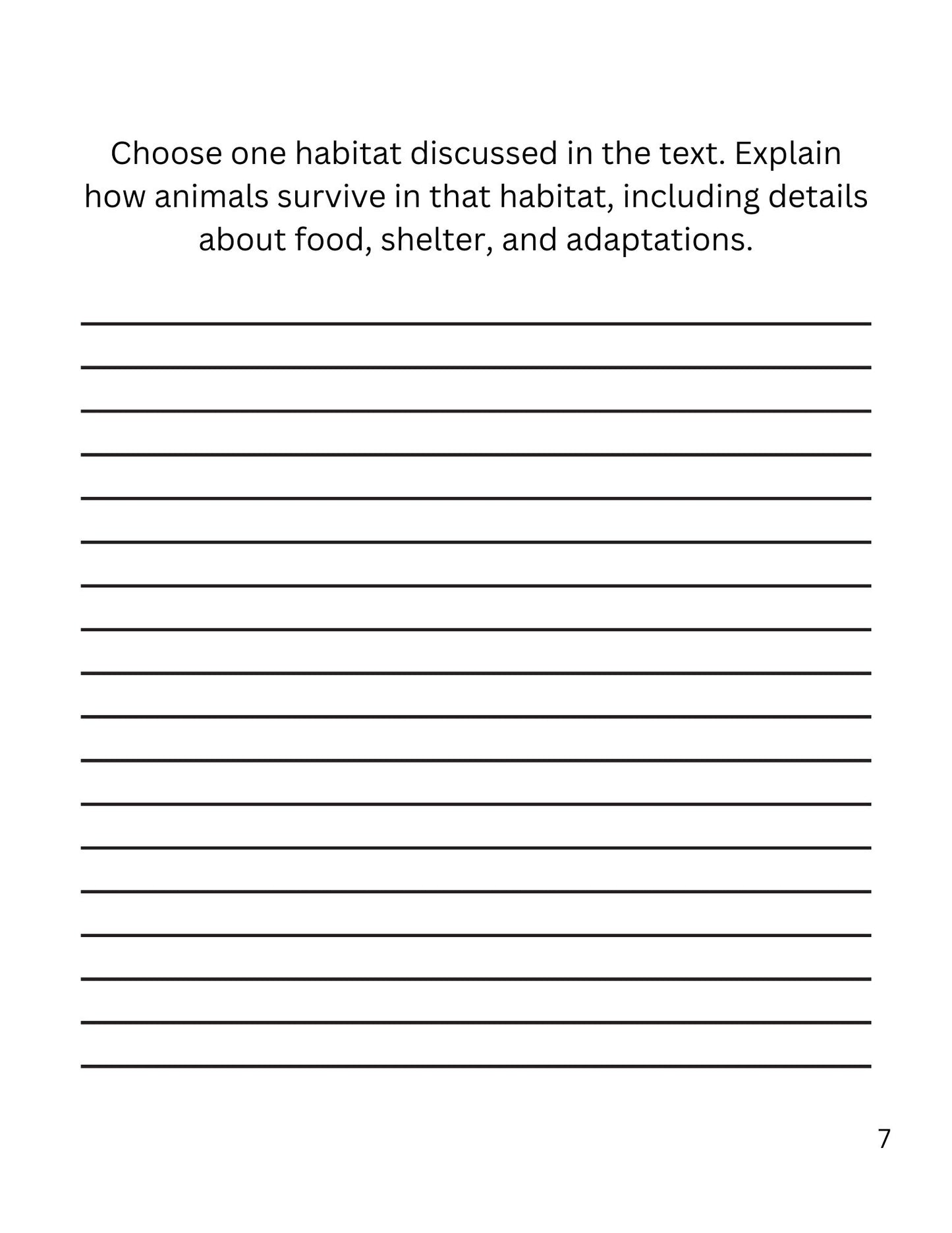 WIZ KIDS READING TEST GRADE 4: Animals and Their Habitats