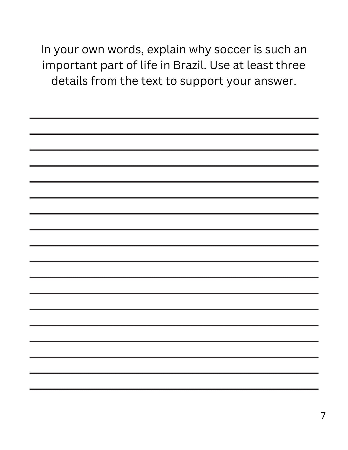 Wiz Kids Reading Test Grade Four: Sports Around the World