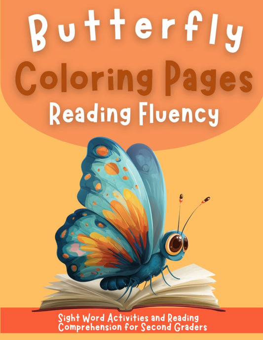 Butterfly Coloring Page Reading Fluency for Second Grade