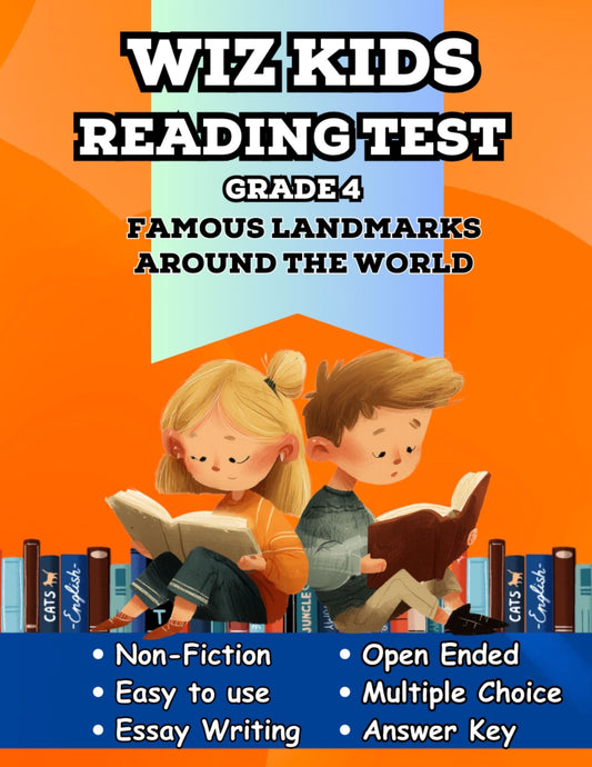 Wiz Kids Reading Test Grade 4: Famous Landmarks Around the World
