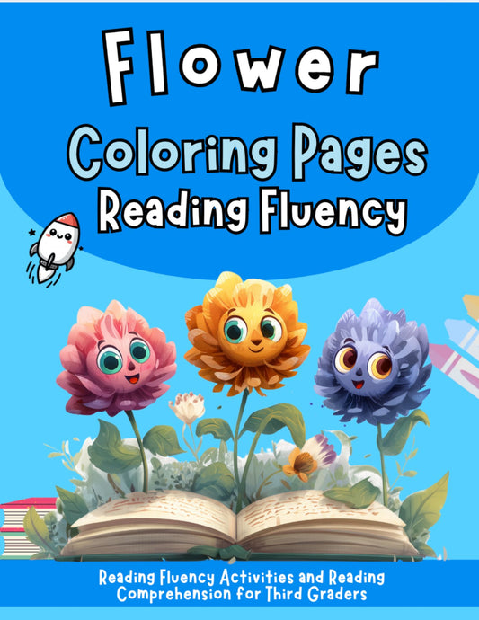 Third Grade Reading Fluency Flower Coloring Pages