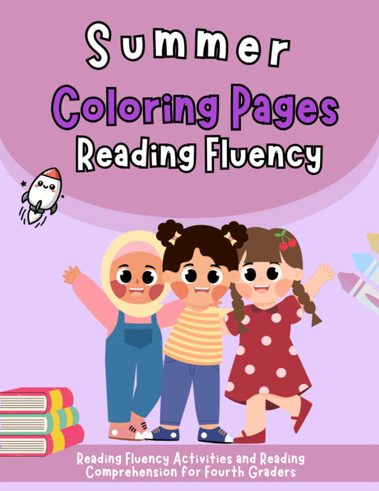 Fourth Grade Reading Fluency Summer Coloring Pages
