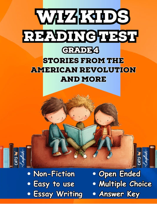 Wiz Kids Reading Test Grade 4: Stories from the American Revolution