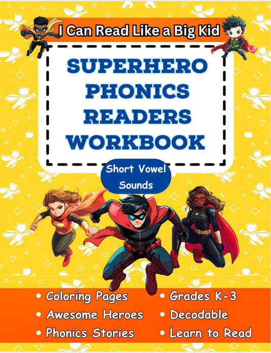 Superhero Phonics Readers Workbook