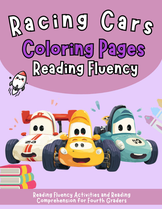 Fourth Grade Reading Fluency Cars Coloring Pages