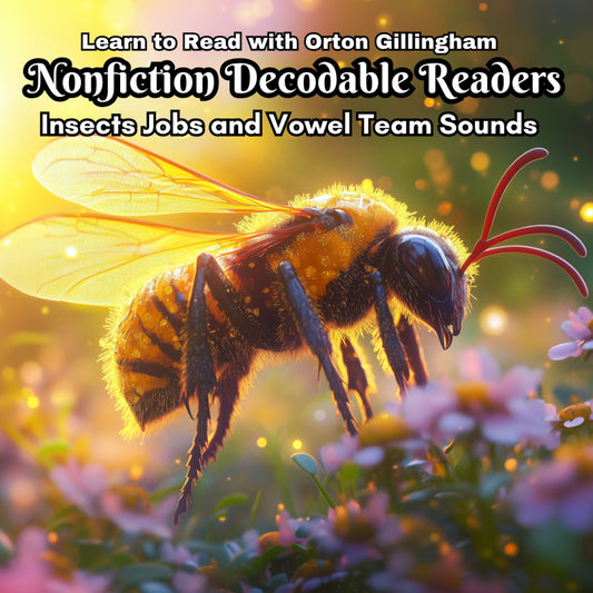 Learn to Read with Orton Gillingham Nonfiction Decodable Readers: Insects Jobs and Vowel Team Sounds