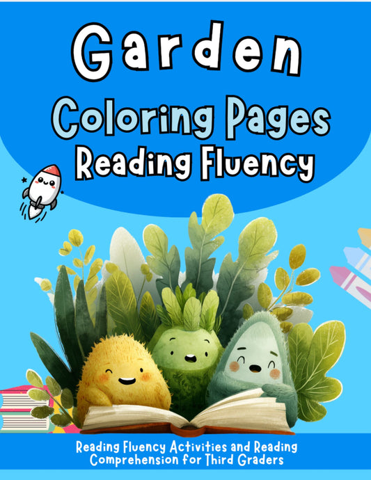 Garden Coloring Pages Reading Fluency for Third Grade