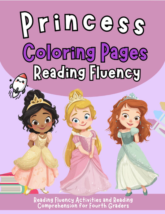 Fourth Grade Reading Fluency Princess Coloring Pages