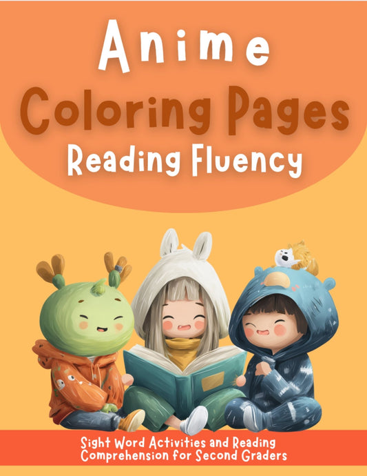 Anime Coloring Pages Reading Fluency for Second Grade