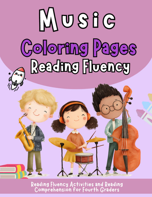 Fourth Grade Reading Fluency Music Coloring Pages