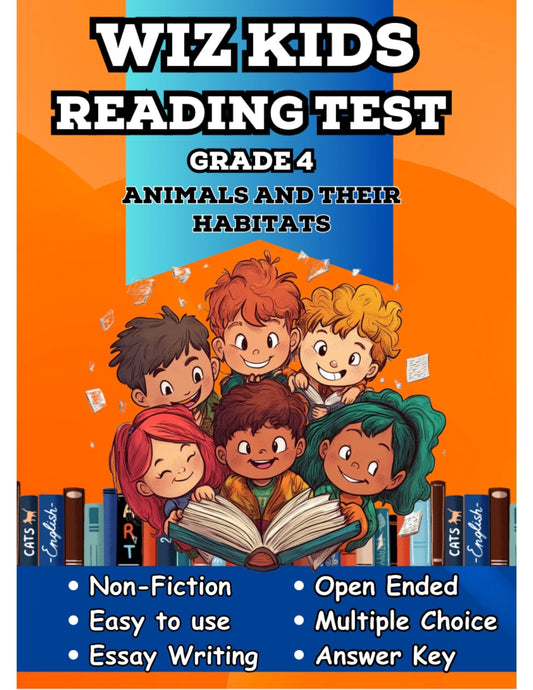 WIZ KIDS READING TEST GRADE 4: Animals and Their Habitats